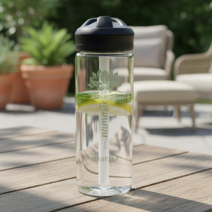 Namaste Lotusblume Moderne Personalisierte Name Trinkflasche