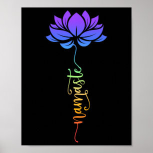 Namaste Lotusblumen-Meditations-Yoga Poster