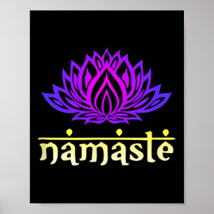Namaste-Lotusblumengeschenk - Spirituelles Yoga Om Poster