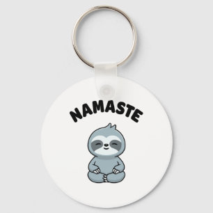 Namaste Lustig Süße Faultier Kawaii Yoga Faultier Schlüsselanhänger