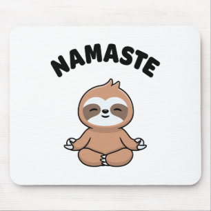 Namaste Lustiger Süßer Faultier Kawaii Yoga Faulti Mousepad
