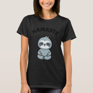 Namaste Lustiger Süßer Faultier Kawaii Yoga Faulti T-Shirt