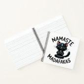 "Namaste Madafakas" Funny Cat Lover's Notizblock (Innenseite)