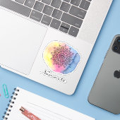 *~* Namaste Mandala Abstrakte Aquarellaufkleber Aufkleber (Laptop mit iPhone)