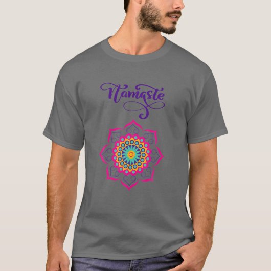 Namaste Mandala Boho Design T-Shirt (Vorderseite)