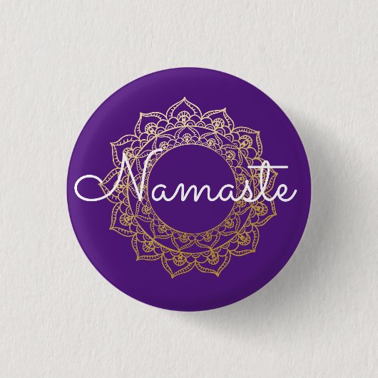 Namaste Mandala Button (Vorderseite)
