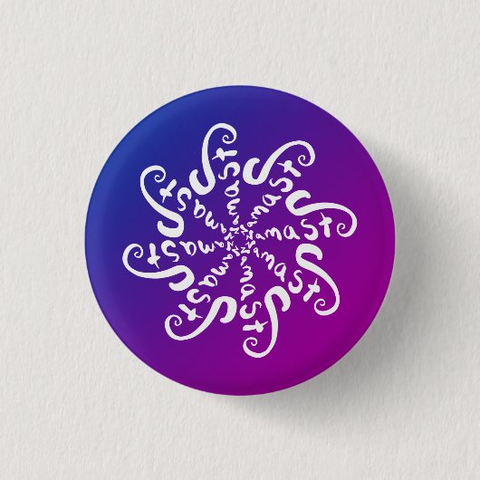 Namaste Mandala Button (Vorderseite)