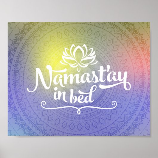 Namaste Mandala Funny Quote Poster (Vorne)