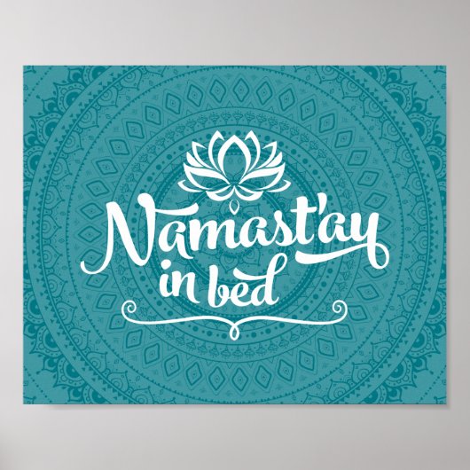 Namaste Mandala Funny Zitat KUSTOMIZABLE Poster (Vorne)