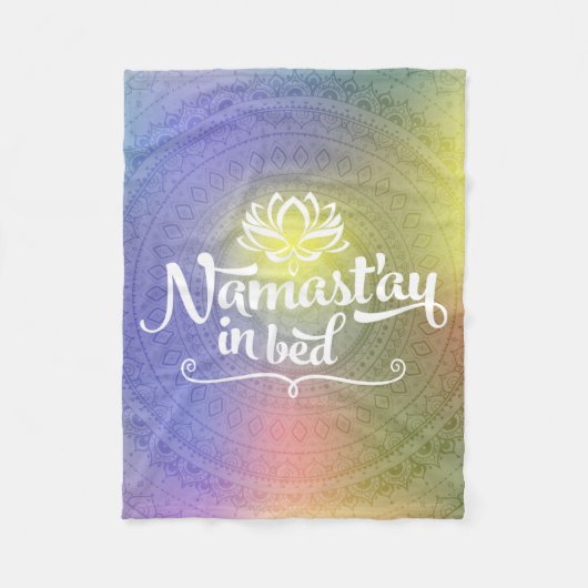 Namaste Mandala-lustige Zitat-Fleece-Decke Fleecedecke (Vorderseite)