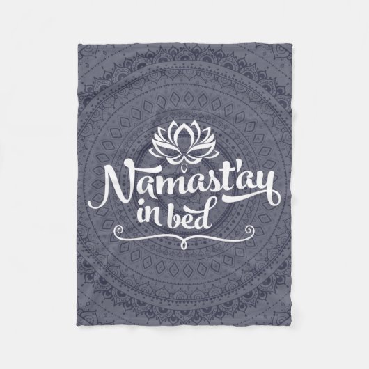 Namaste Mandala-lustige Zitat-Fleece-Decke Fleecedecke (Vorderseite)