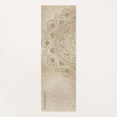 Namaste Mandala Om Gold Glitzer Studio Übung Yogamatte (Vorderseite)