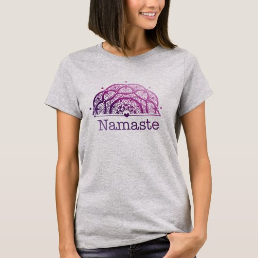 Namaste Mandala purple T-Shirt (Vorderseite)