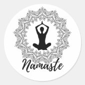 Namaste Mandala Yoga Sticker (Vorderseite)