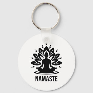 Namaste Meditation Yoga Liebhaber Entspannung Spir Schlüsselanhänger