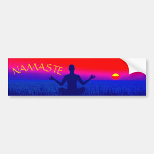 Namaste Mindfulness Meditation und Yoga Zen Sunset Autoaufkleber
