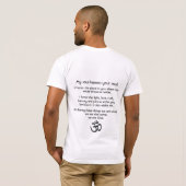 Namaste, mit hinterem Text T-Shirt (Schwarz voll)