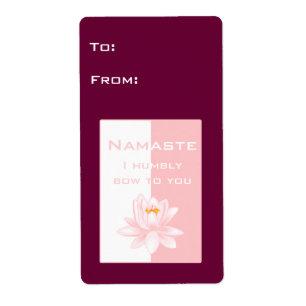 Namaste mit Lotus-Blume