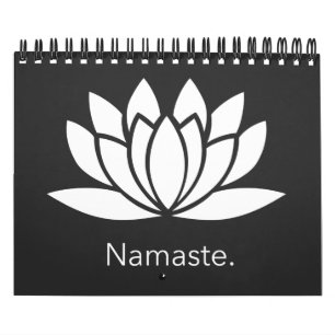 Namaste mit spiritueller Lotus-Blume Kalender