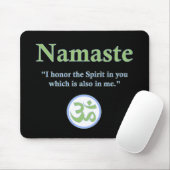Namaste - mit Zitat und OM-Symbol Mousepad (Mit Mouse)
