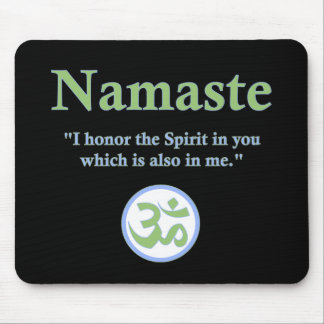 Namaste - mit Zitat und OM-Symbol Mousepad
