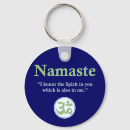 Namaste - mit Zitat und Om-Symbol Schlüsselanhänger
