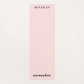 Namaste Modern Name Peachy Pink Meditationsstil Yogamatte (Rückseite)