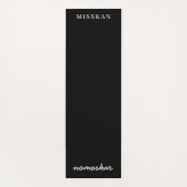 Namaste Modern Name Spiritual Meditation Black Yogamatte (Rückseite)