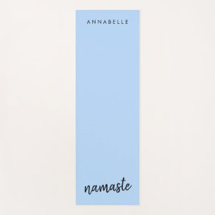 Namasté Moderne Pastel Blue Name Meditation Yogamatte