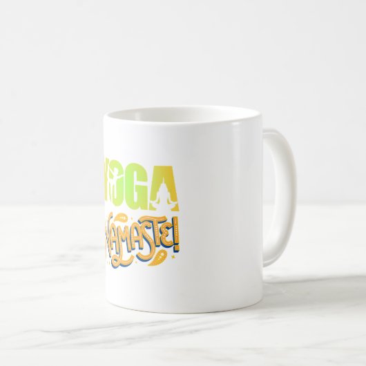 Namaste Moderne Spirituelle Meditation Yoga Kaffeetasse (VorderseiteRechts)