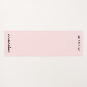 Namaste Moderner Name Pfirsichrosa Meditationsstil Yogamatte (Rückseite (Horizontal))