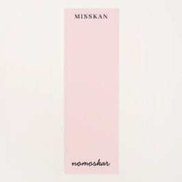 Namaste Moderner Name Pfirsichrosa Meditationsstil Yogamatte