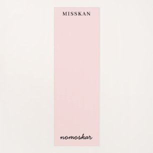 Namaste Moderner Name Pfirsichrosa Meditationsstil Yogamatte