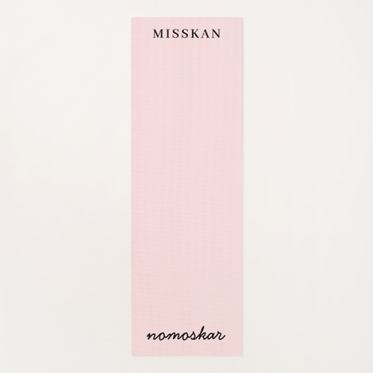 Namaste Moderner Name Pfirsichrosa Meditationsstil Yogamatte (Vorderseite)