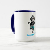 Namaste Monkey Yoga Tasse (Vorderseite Links)