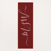 Namaste Monogram Initial Maroon Burgundy Reversibl Yogamatte (Rückseite)
