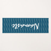 Namaste Muster Fitness Yoga Übung Blue Green Yogamatte (Vorderseite (Horizontal))
