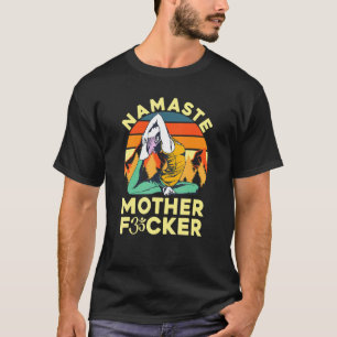 Namaste Mutter F Schlag eine Pose Yoga Vintage Ret T-Shirt