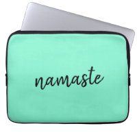 Namaste | Neo Mint Green Modern Yoga Spiritual
