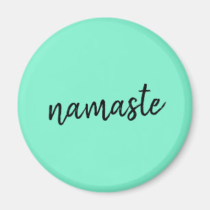 Namaste Neo Mint Green Modern Yoga Spiritual Magnet