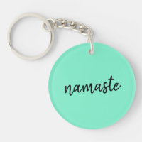Namaste | Neo Mint Green Modern Yoga Spiritual