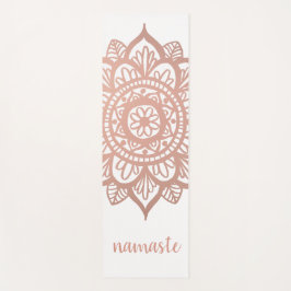 Namaste Neue Rose Gold Mandala White Yogamatte