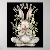 Namaste Oaster Rabbit Zen Yoga Inner Peace Spiritu Poster (Vorne)