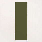 Namaste Olive Green Whimsical Script-Fitness Yogamatte (Rückseite)