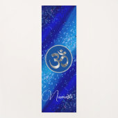 Namaste OM Blue Confetti Yogamatte (Vorderseite)