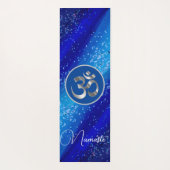 Namaste OM Blue Confetti Yogamatte (Rückseite)