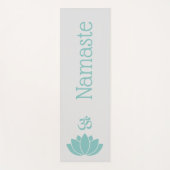 Namaste Om Green Lotus Blume Zen Yoga Mat Yogamatte (Vorderseite)