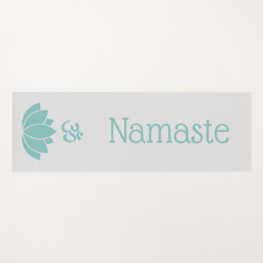 Namaste Om Green Lotus Blume Zen Yoga Mat Yogamatte (Vorderseite (Horizontal))