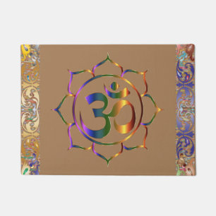 Namaste Om Lotus Rainbow Vintag Doormat Fußmatte
