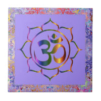 Namaste Om Lotus Rainbow Vintag